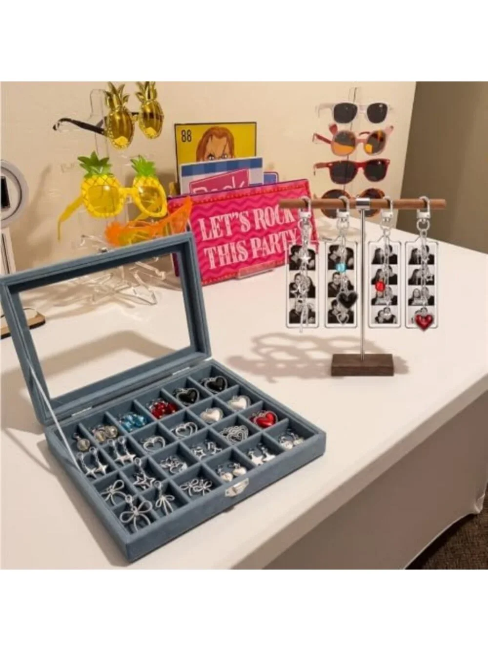 84 Pcs DIY Bag Charm Set - Mini Photo Strip Accessories for Creative
